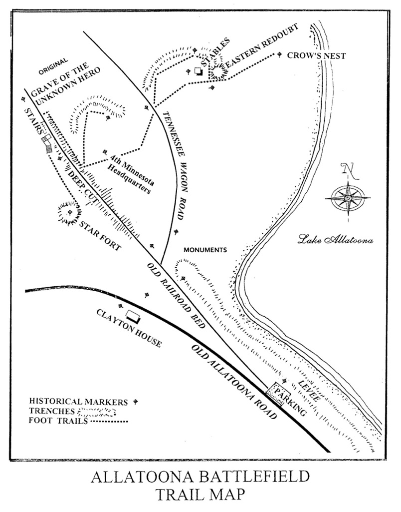 Allatoona Pass Battlefield Map